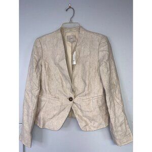 LOFT women’s oatmeal linen jacket size 6